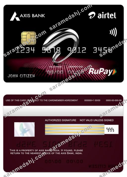 India Axis Bank Airtel RuPay credit card